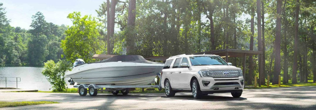 Ford Expedition towing a boat
