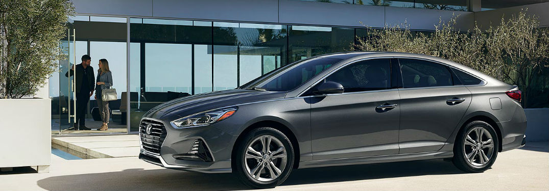 Hyundai Sonata parked showing side profile