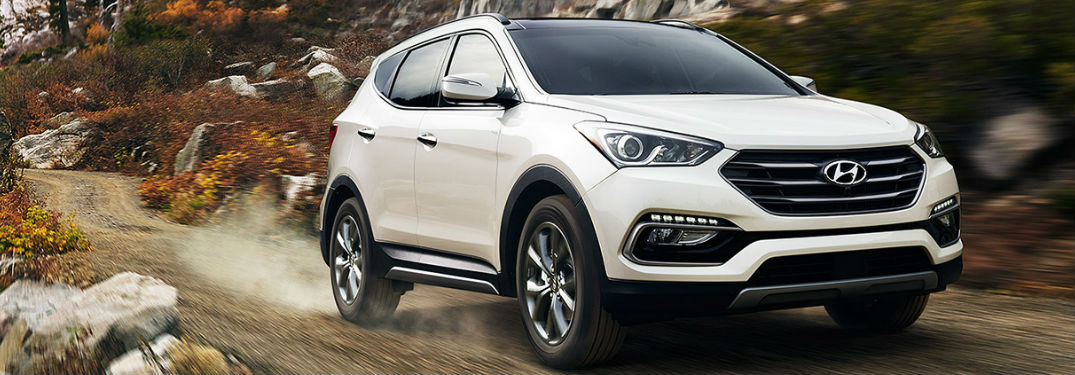 Hyundai Santa Fe driving on off-road trail