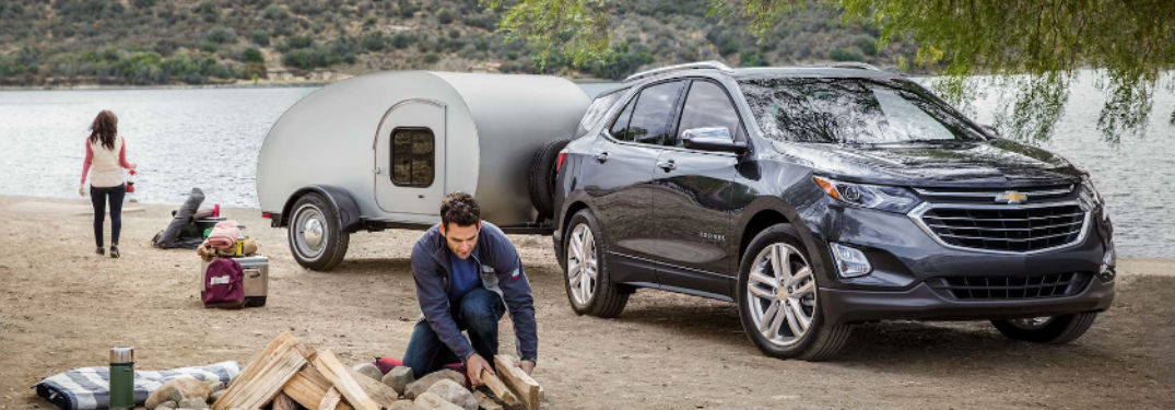 Chevy Equinox parked with trailer attached