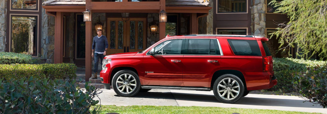 Chevy Tahoe parked showing side profile