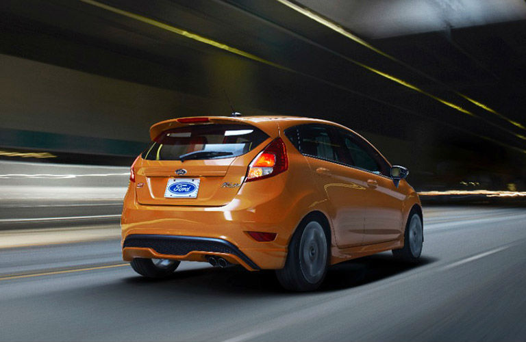 Ford Fiesta hatchback driving on a road