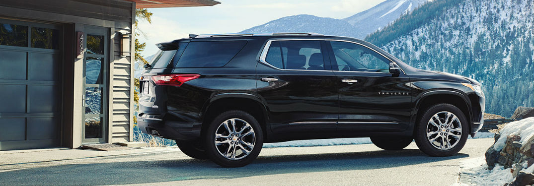 Chevy Traverse parked in a driveway